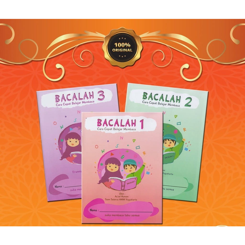 

Buku Bacalah 123 | Cara Cepat Belajar Membaca Baca Untuk Anak Paud/TK/SD/RA | 16 Hal 14.5x20.5 Cm | Team Tadarus " AMM