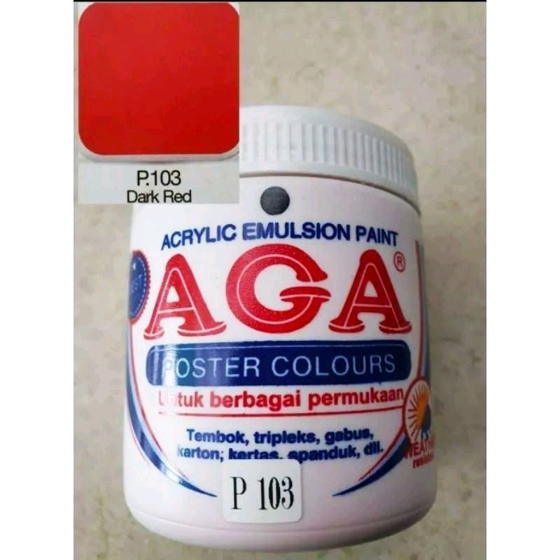 

✨Cat dekorasi/poster Aga 250 cc, warna dark red P103