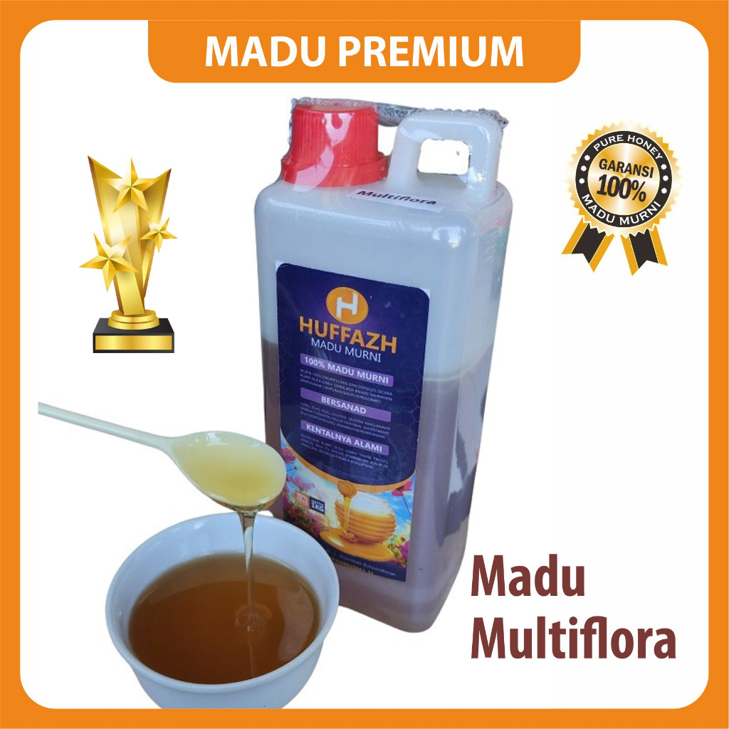 

Madu Murni HUFFAZH Asli Alami Bersanad 1Kg Nektar Multiflora
