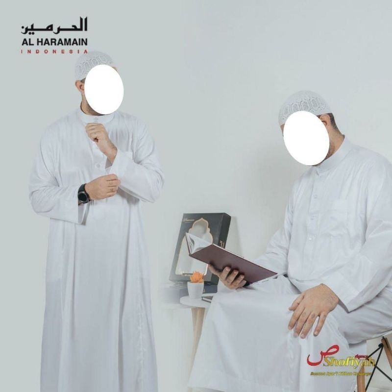 Jubah Al-Haramain Putih Polyester