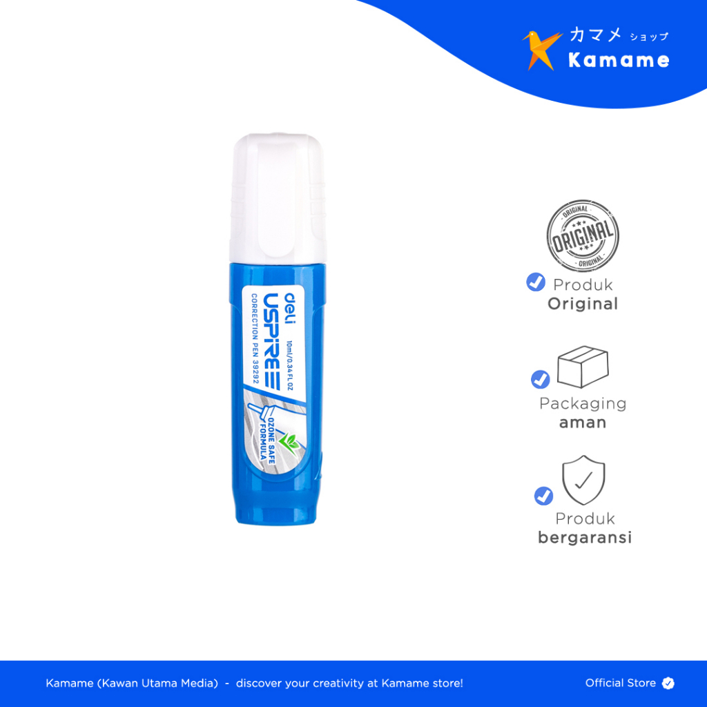 

Deli School Correction Fluid - Tip X Koreksi Pena Ujung Logam tidak bercun 10ml E39292 - Kamame