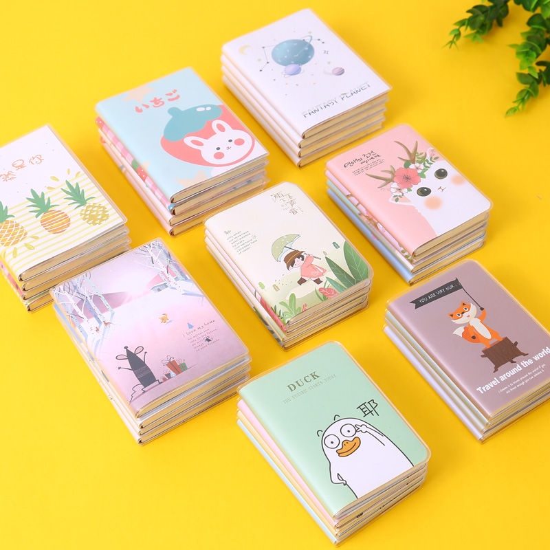 

note book mini A7 64 lembar /buku cacatan mini karakter kartun anti air