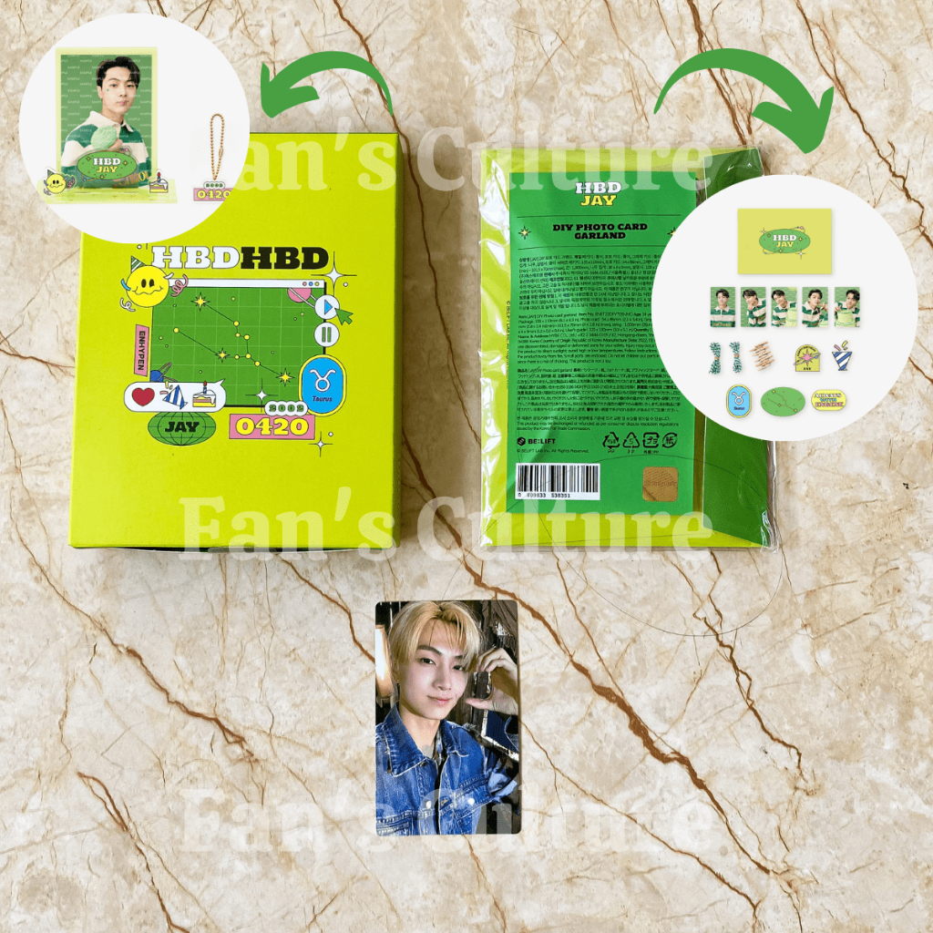 [READY STOCK] ENHYPEN: JAY Birthday MD (Merch) - Acrylic Frame and Keyring/DIY Photocard Garland wit