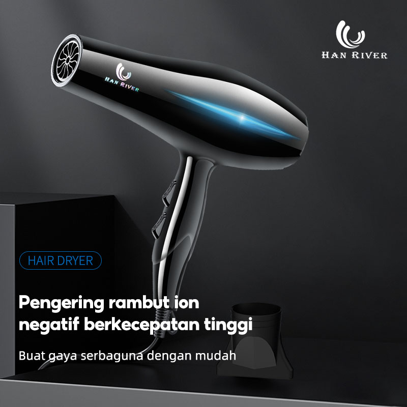 HAN RIVER Paket Hair Dryer HRHD01BK Catokan HRJFB03BK