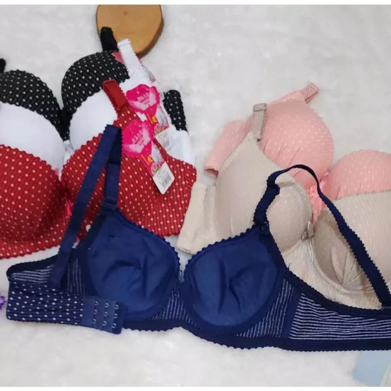 Erk716 Bra 3351 Bra kawat abg busa tebal kancing 3 Bra fashion ukuran 34 sampai 40 bra kawat full