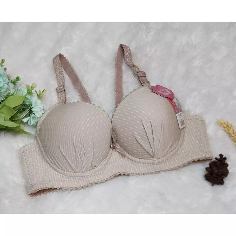 RB Bra 3351 Bra kawat abg busa tebal kancing 3 Bra fashion ukuran 34 sampai 40 bra kawat full cup