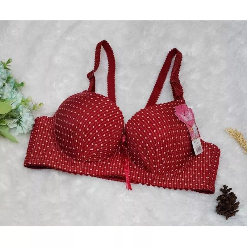 Bra 3351 Bra kawat abg busa tebal kancing 3 Bra fashion ukuran 34 sampai 40 bra kawat full cup