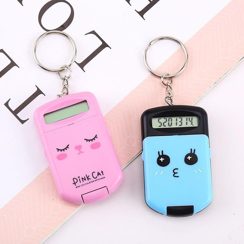 

1 Pcs Kalkulator Mini Cute Saku Portable Plus dengan Gantungan Kunci