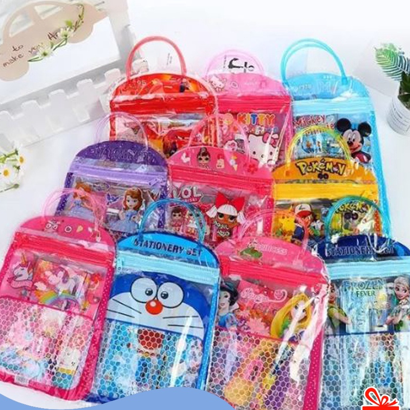 

Stasionary Set Tas Alat Tulis 7 in 1 Anak Sekolah Motif Kartun Pensil
