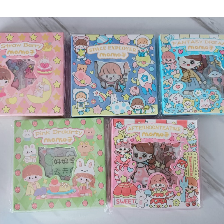 

KENZ STICKER MOMO RAINBOW VIRAL MOTIF TERBARU ISI 100PCS WARNA WARNI CANTIK STIKER PET 2D DIY WATERPROOF