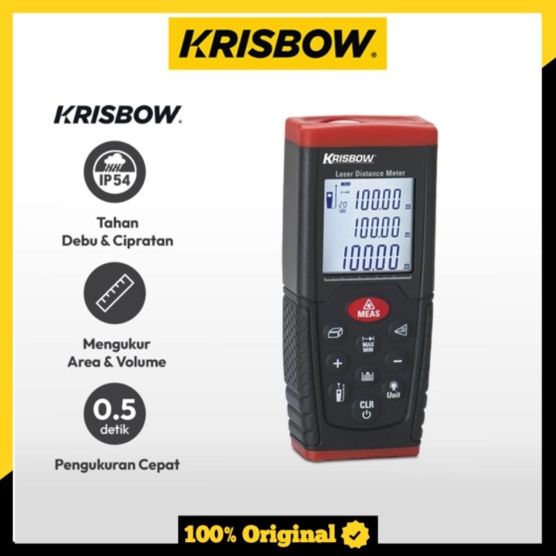 Krisbow Meteran Laser Digital Compact 100 Mtr