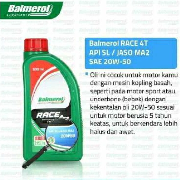 Oli mesin BALMEROL Race 4 T 0,8 ltr SAE 20W50 / API SL / JASO MA2