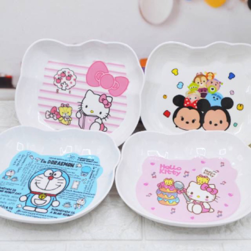 PIRING MAKAN kepala hellokitty / PIRING ANAK / PIRING MELAMINE melamin