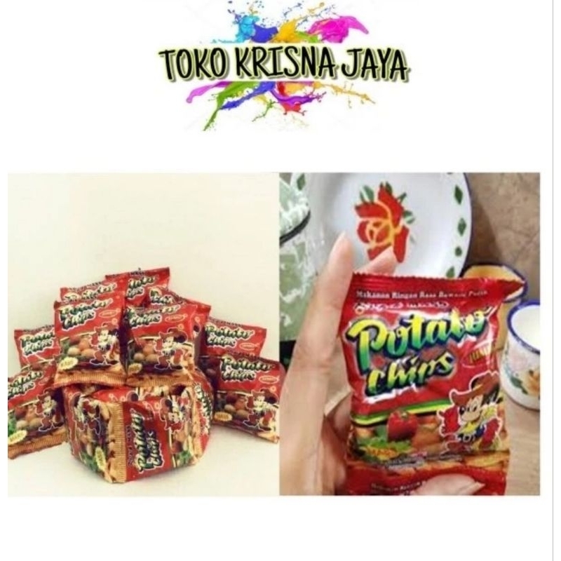

SNACK JADUL POTATO CHIPS 1 RENCENG ISI 10 PCS X 17GR