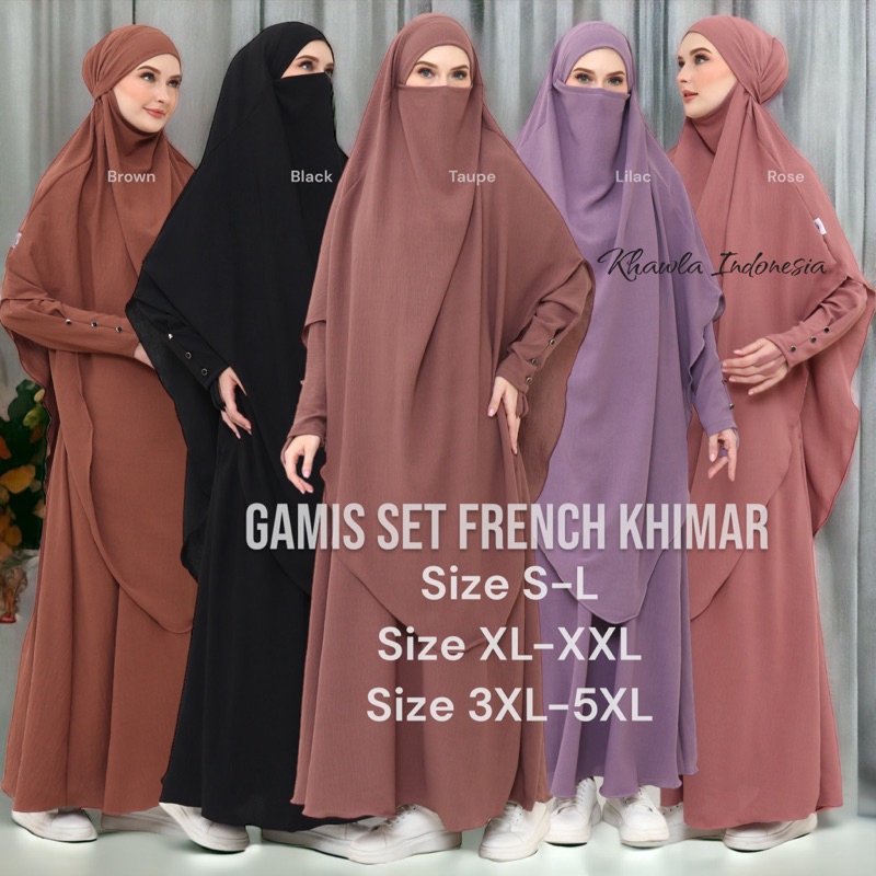 SGM - COD Ariella Syari Gamis Set Khimar Premium BEST SELLER | Gamis Haji dan Umroh | Gamis Abaya Ca