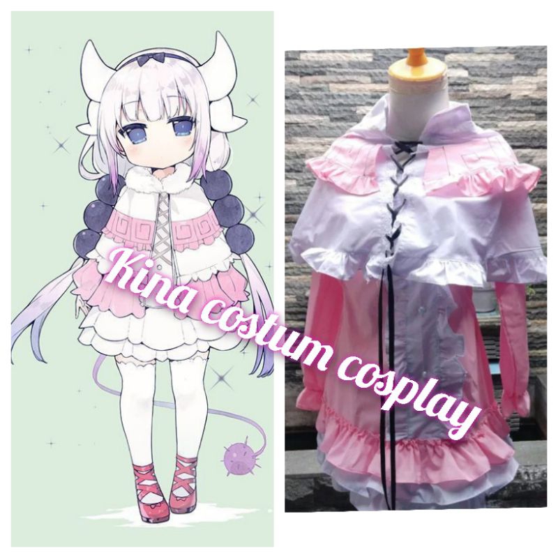 [Fullset] Miss Kobayashi's Dragon Maid Kanna Kamui default ver cosplay Costume Anime Femal