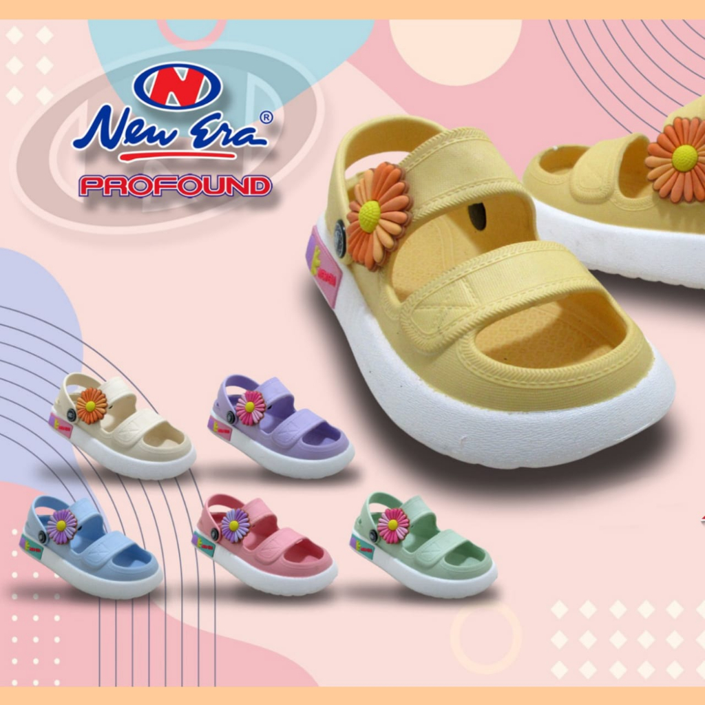 NEW ERA TK / TG 4013 SUN sandal Slop Tali belakang Jely Korea sandal anak cewek sandal santai sandal