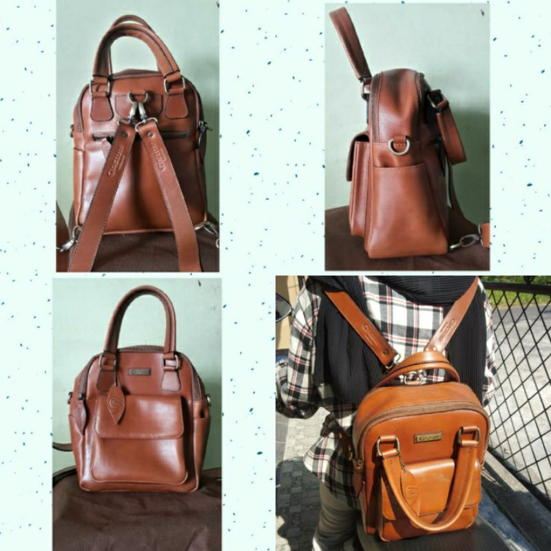 Tas Ransel Kulit Asli | Tas Kulit Asli [preloved]