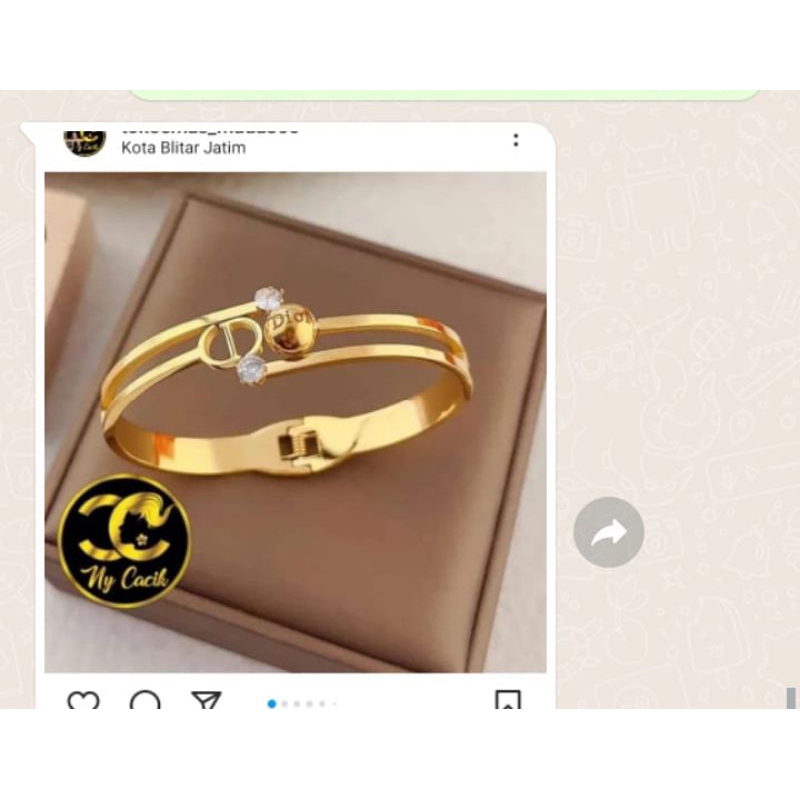 GELANG EMAS DIOR KADAR 28% BERAT 4 GR