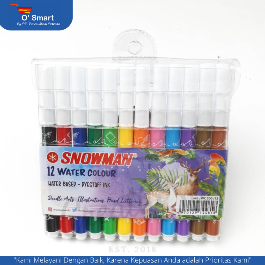 

SPIDOL 12 WARNA WATER COLOUR SNOWMAN WC200/12