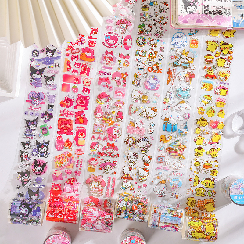 

NEW STICKER ROLL MOTIF SANRIO Sticker Lucu Kuromi Dekorasi DIY Diy stiker photocard