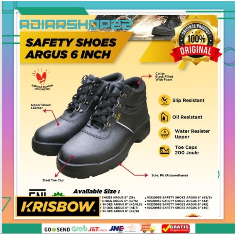 Krisbow Safety Shoes/sepatu safety krisbow argus terbaru