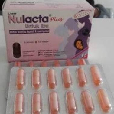 1 blister 12 kapsul Nulacta Plus( Suplemen untuk wanita hamil dan menyusui) melindungi janin dari re