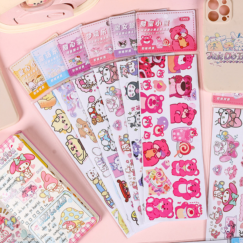 

Sticker Lucu Sticker Sanrio Hologram Lucu Pochacco Pompompurin Melody Kitty (TY)