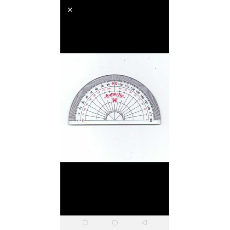 

busur derajat penggaris 180° butterfly