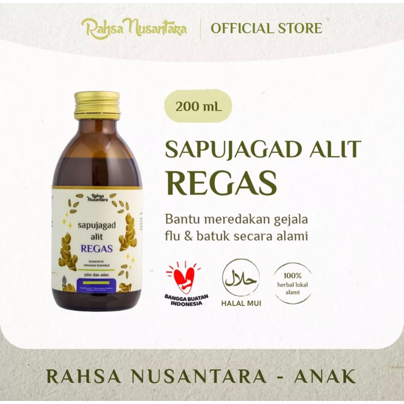 

Sapujagad Alit Regas untuk Flu & Batuk Anak 200ml