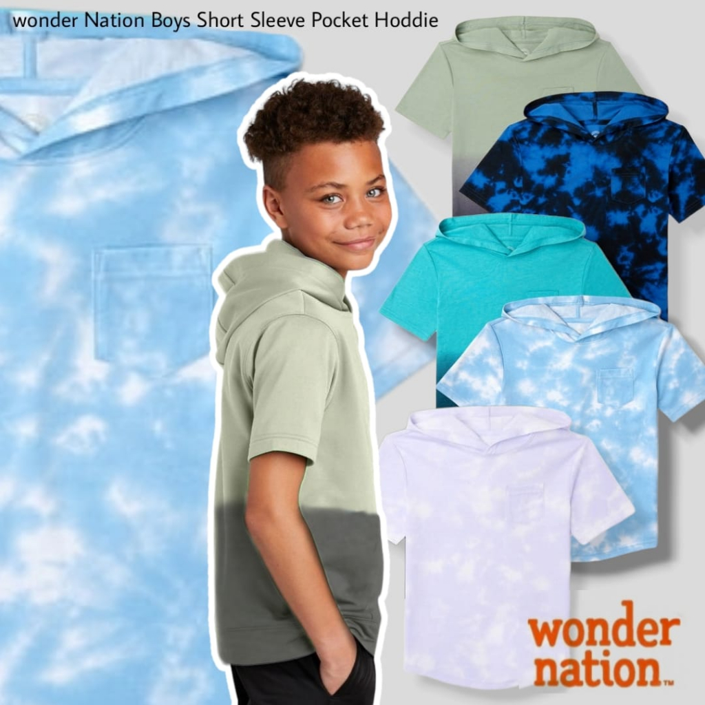 KAOS HOODIE ANAK UNISEX POPMYWEAR WONDER NATION HOODIE TEE SZ 4-18Y / KAOS ANAK / KAOS HOODIE ANAK