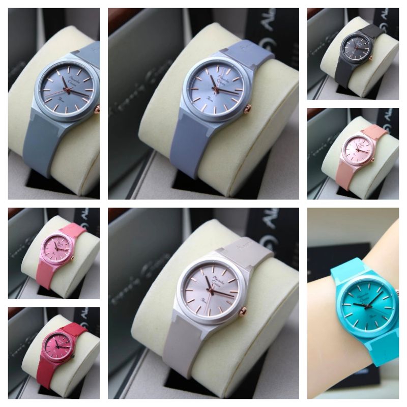 JAM TANGAN WANITA ALEXANDRE CHRISTIE RUBBER AC 2A07 2A07 AC2A07 ORIGINAL