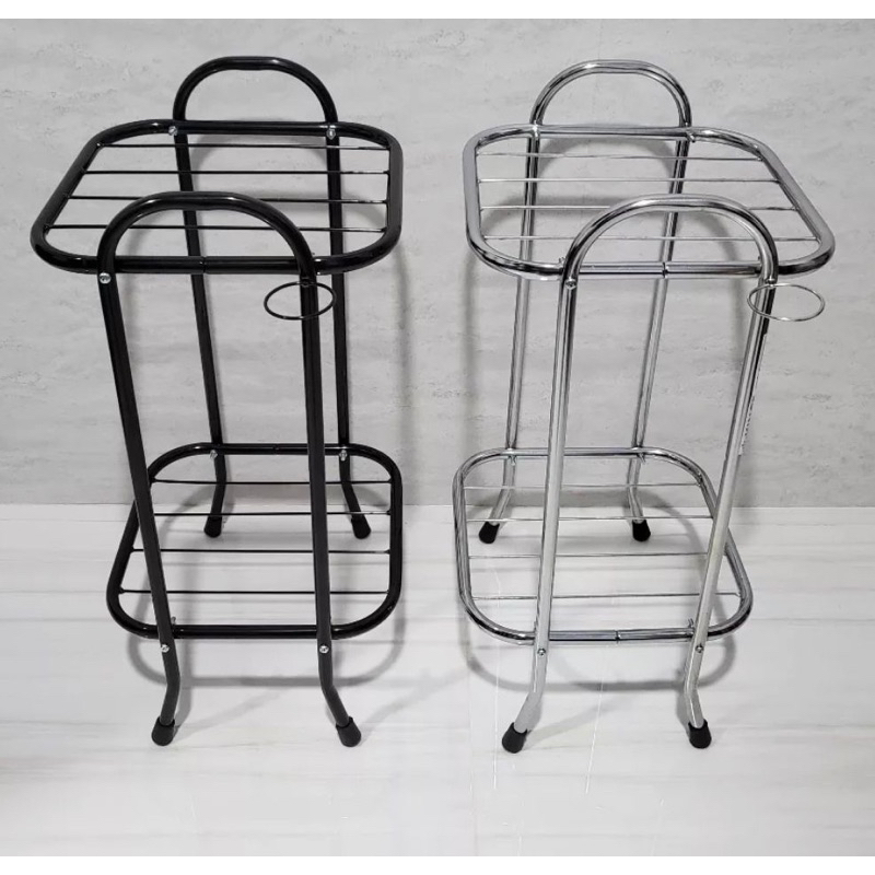 BAS Rak dispenser dan Rak Magic com 2 Susun - Hitam | Meja Dispenser air Galon