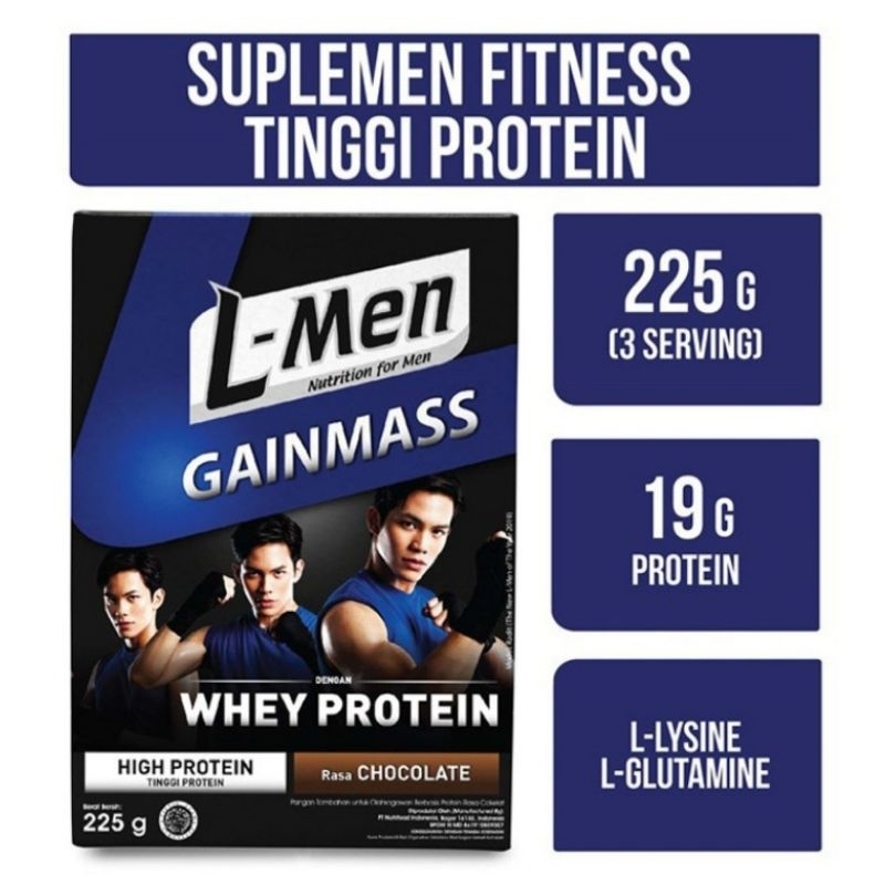 

Susu L Men Gainmass Gain Mass Whey Protein Coklat 225 gram