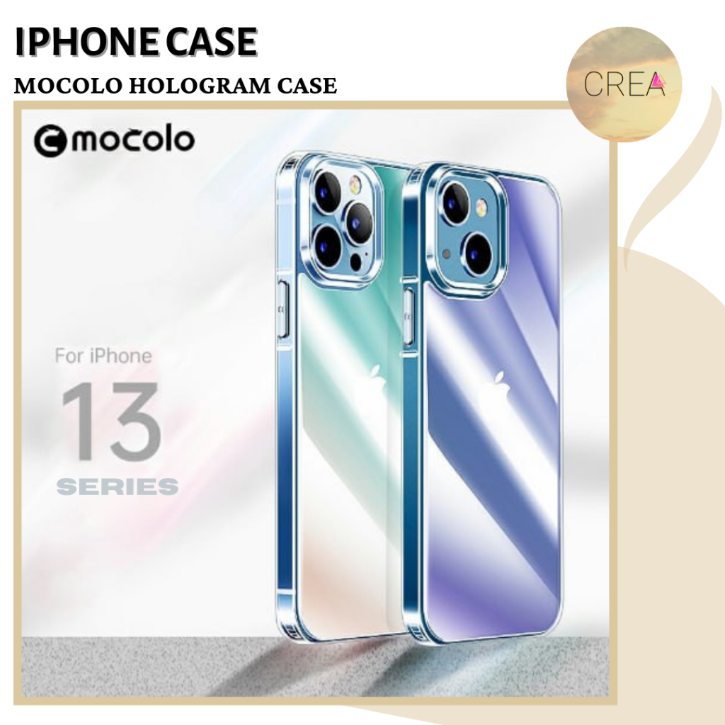 Case Iphone / Casing Iphone 13 Mini Pro Max - Mocolo Iphone Case Premium Transparan Hologram