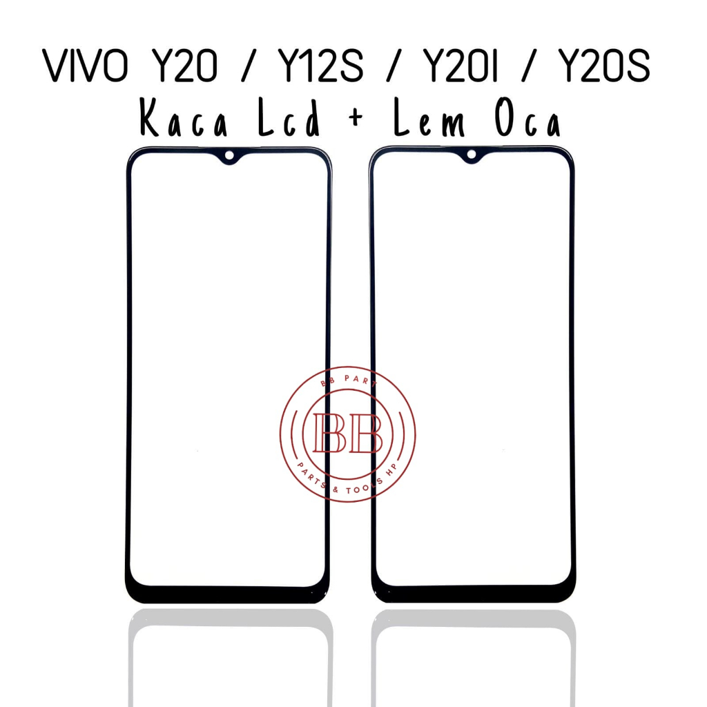 Original Kaca LCD Glass + Lem OCA Vivo Y20 Y20i Y20S Y12S - Glass OCA