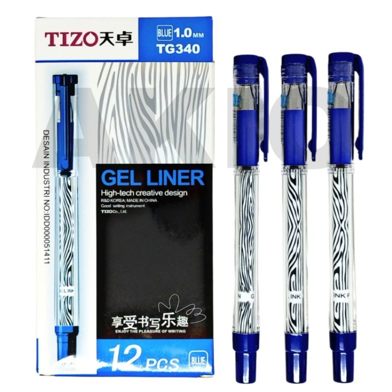 

Bolpoin Gel TIZO 1.0 mm BIRU Pulpen Ballpoint Bolpen Pena BERKUALITAS