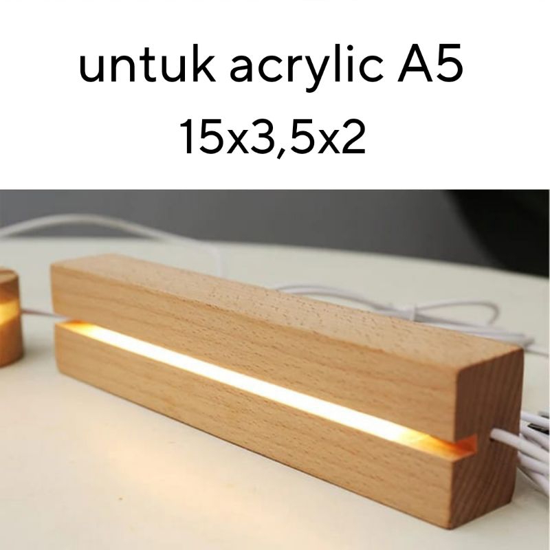 Stand Led Acrylic A5 Ukuran Kecil 15x3,5x2cm