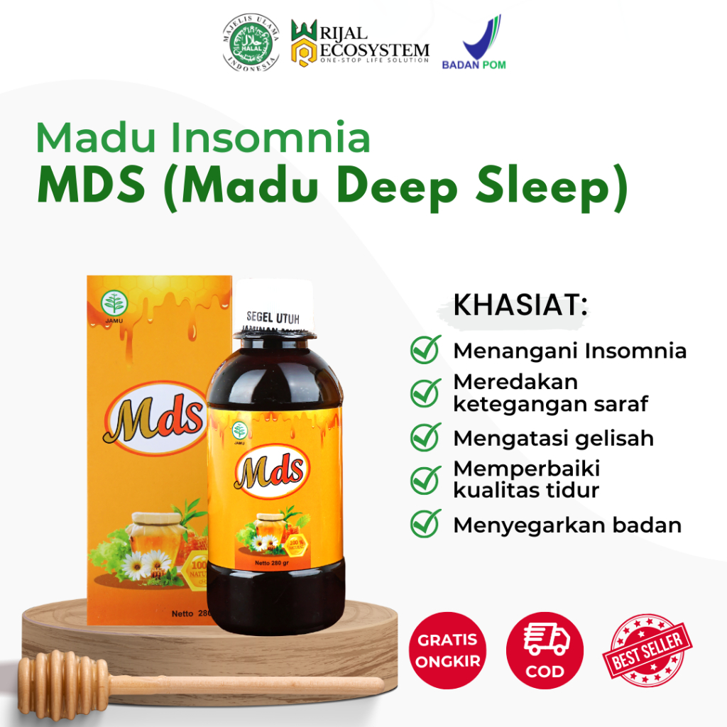 Madu Deep Sleep (MDS) Original Herbal Insomnia Obat Insomnia Untuk Susah Tidur Cair Ampuh Tanpa Efek