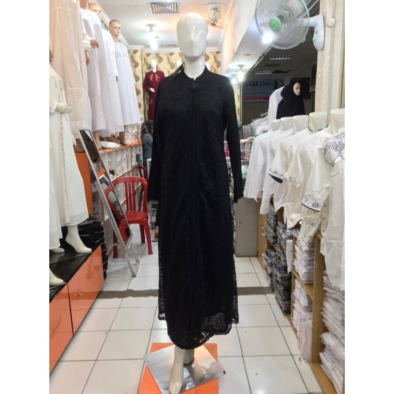 Gamis Dress Makkah 500 berbahan Cerutti Baby Doll dull borkat Model Simpel Terbaru 2023 dengan kuali