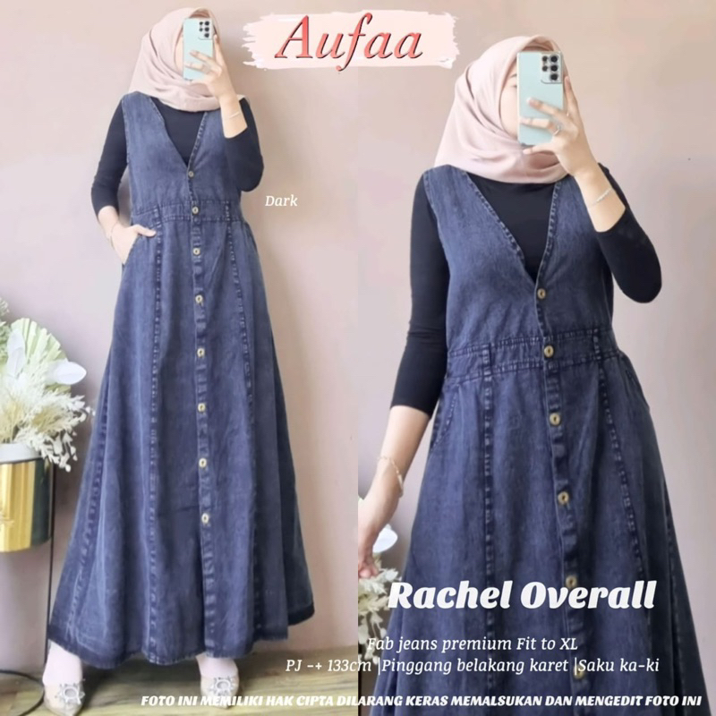 RACHEL OVERALL / AARA / MALIKA / ONYA OVERAL JEANS BY AUFA / GAMIS JEANS BUSUI / DRESS SET JEANS