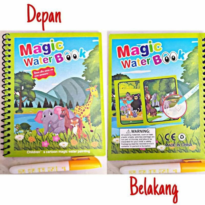

Magic water drawing water book buku mewarnai air anak atraktif