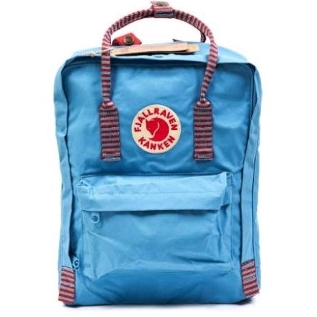TAS RANSEL PRIA & WANITA FJALLRAVEN KANKEN CLASSIC BACKPACK AIR BLUE/STRIPPED ORIGINAL