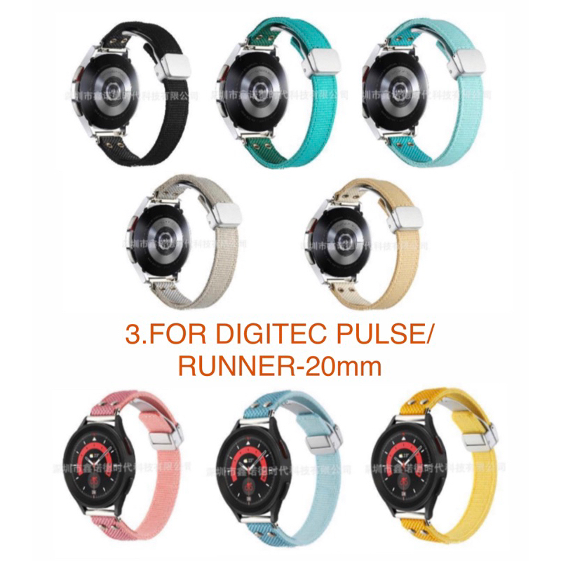 Strap/Tali Jam Smartwatch For Digitec Pulse/Runner - 20mm Nylon