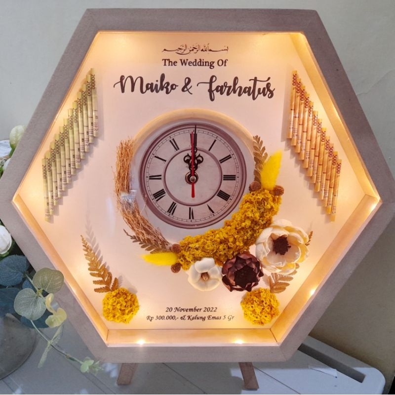 mahar rustic hexagon diameter 35cm | mahar vintage | mahar murah | mahar unik | mahar kediri | mahar