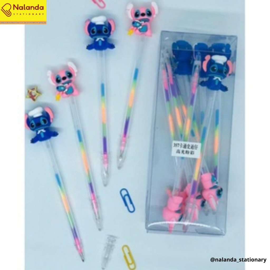 

Pena Gel Rainbow Kepala Stitch - Pena Gel Rainbow Kepala Stitch Murah - Pena Karakter Rainbow Stitch