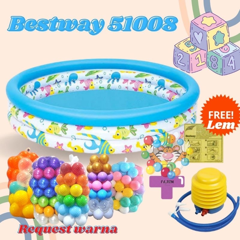 kolam Anak Bestway 51008/51009 Intex 59460/59469 Paket Hemat Komplit Ber SNI