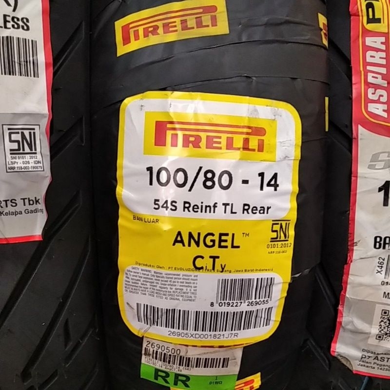Ban Motor Pirelli Angel City 100/80 r14