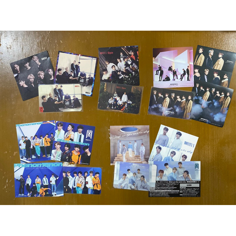 Monsta X Photocard/PC + Stkcker Group set Japan Album