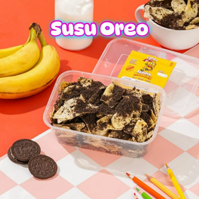 

keripik pisang susu oreo zafira official reseller (box)